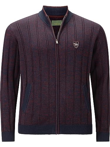 Charles Colby Herren Strickjacke Duke Haganson dunkelrot 3XL (XXXL) - 64/66