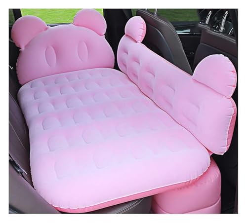 BFVAKBKYT Auto Auto Aufblasbare Luft CampingMatratze, Auto-Luftmatratze, aufblasbares Bett fürs Auto, verdicktes Auto-Campingbett, aufblasbare Isomatte in voller Größe(Pink)