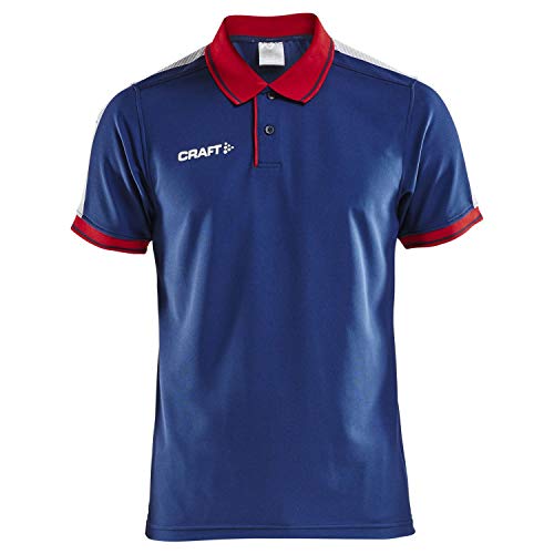 Craft Herren Poloshirt Pro Control Poloshirt 1906734 Navy/Bright Red XXL