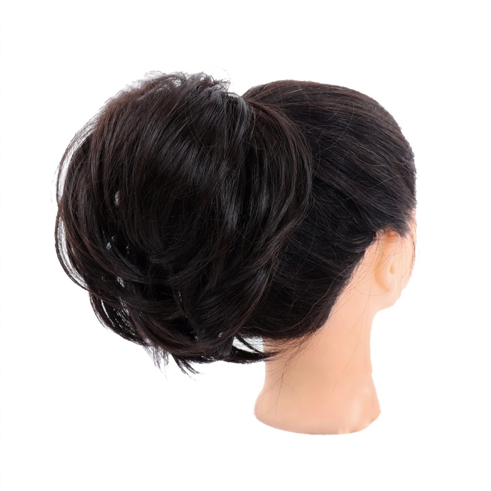 Bun Haarteile Pferdeschwanzverlängerung, elastisches Band, Haarknoten, Haargummi for Frauen und Mädchen, unordentlicher Dutt, Haarteil, künstlicher Dutt, Haargummis, synthetischer, kurzer, gerader Don