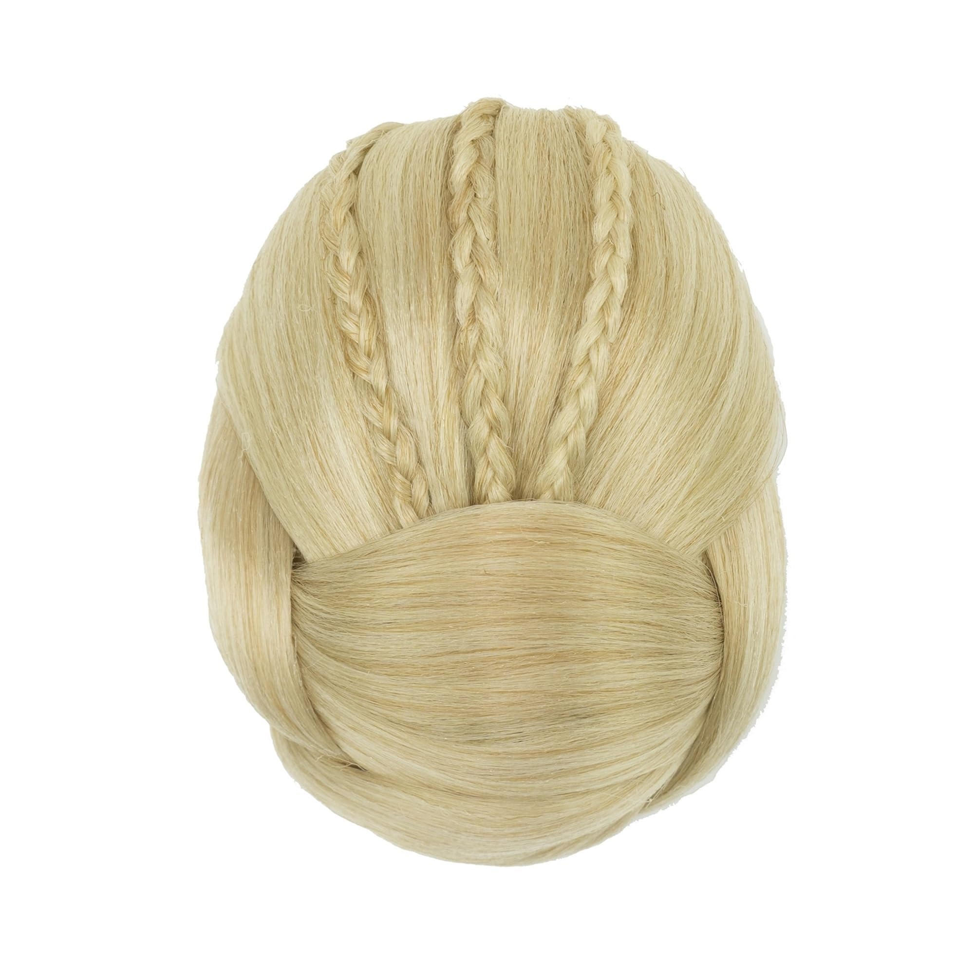 Haarteile Haarknoten Kunsthaar, geflochtenes Haar, Chignon, Clip-In-Haarknoten, Donut-Rollen, Zubehör for Frauen Brötchen Haare(Blonde)