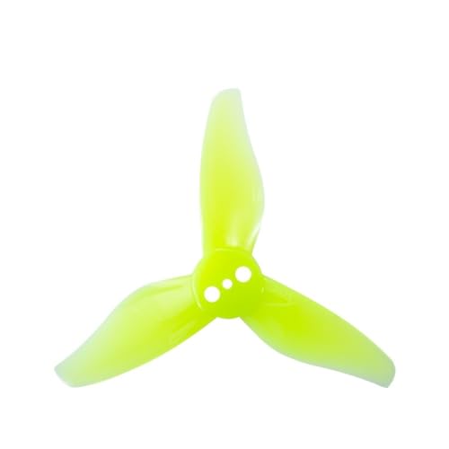 LSFWJP for Gemfan 4Pairs 2023 2X2,3X3 3-Blatt for Hurricane Zahnstocher Propeller 1mm 1,5mm for RC FPV Racing Freestyle 2 Zoll Zahnstocher Drohnen (Color : Yellow 1.5mm)