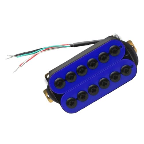 Tiefblaue, verstellbare Metall-Doppelspulen-Tonabnehmer für E-Gitarre, Gitarren-Ersatzteile Single-Coil-Tonabnehmer (Color : Bridge)