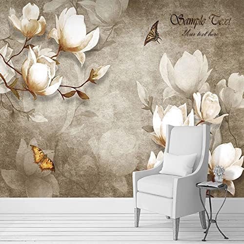 XLMING Vintage Ölgemälde Blume 3D Tapete Home Dekoration Wohnzimmer Sofa Schlafzimmer Tv Hintergrund Wand-250cm×170cm