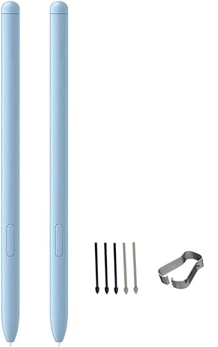 2er-Pack: Tab S6 Lite S Pen Ersatz für Samsung Galaxy Tab S6 Lite alle Versionen Stylus Touch Pen mit 5 x Spitzen/Federn (blau)