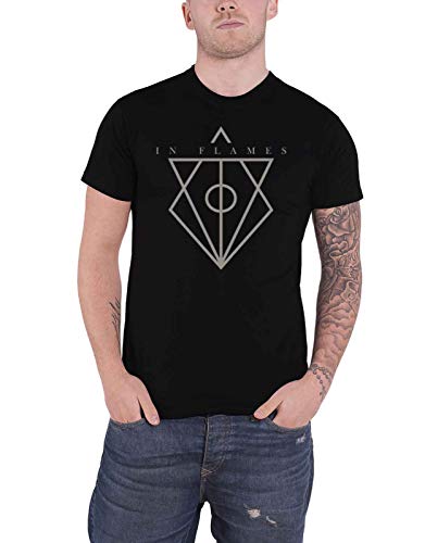 IN FLAMES Herren Jesterhead Logo T-Shirt, Schwarz, L