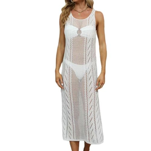 Damen-Badeanzug, lockeres Strandkleid, hohl, Bikinis, modisch, ärmellos, Badeanzug