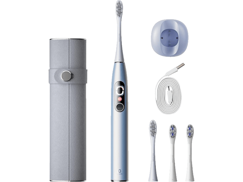 OCLEAN X Pro Digital Set Elektrische Zahnbürste Silver, Reinigungstechnologie: Schalltechnologie