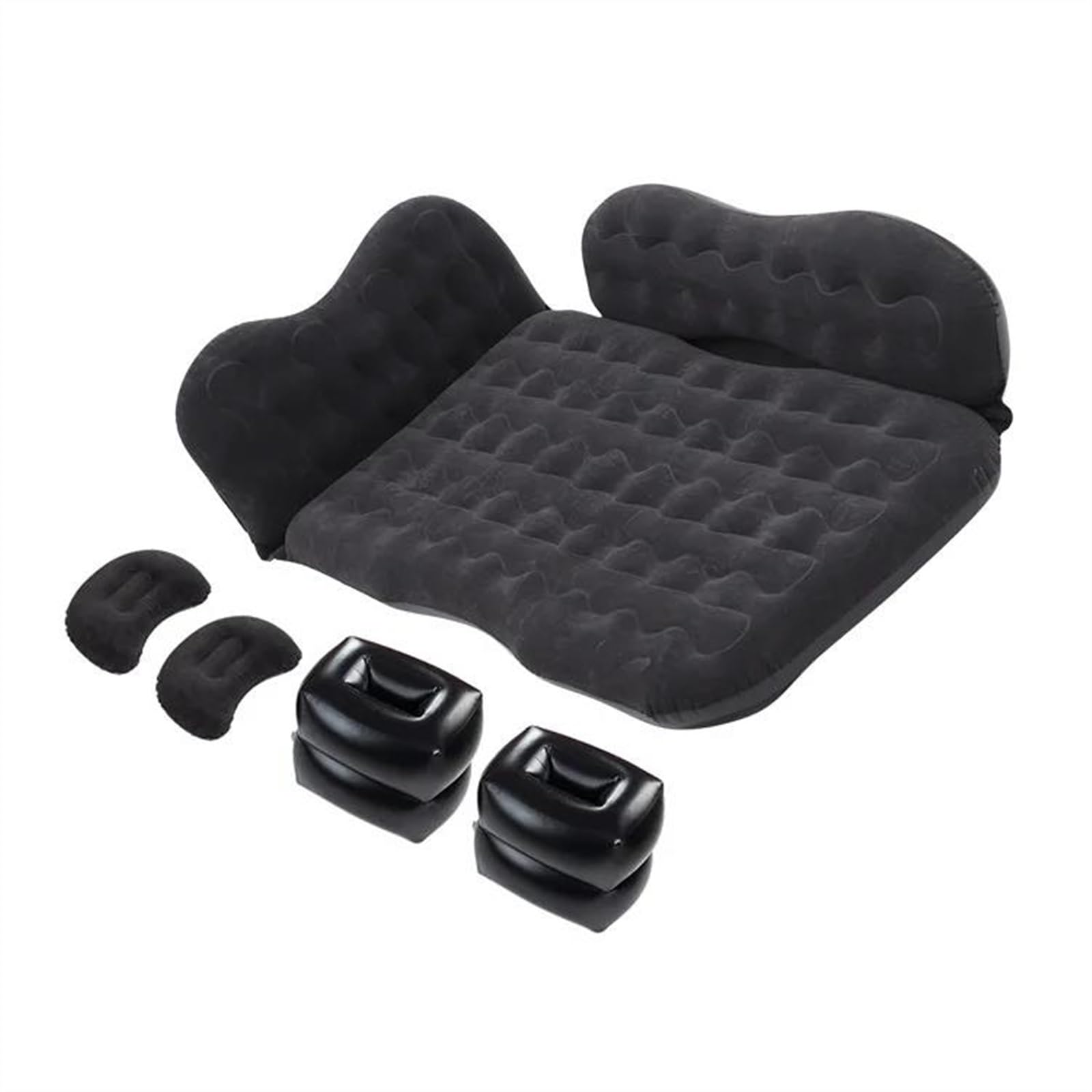 GLILAR Auto Luftmatratze Auto Luftmatratze Universal Aufblasbare Luftmatratze SUV Zurück Schlafbett Outdoor Kissen Camping Aufblasbares Sofa Autozubehör Auto Reisebett(Black)