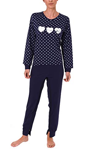 Normann Care Damen Pflegeoverall Langarm mit Reissverschluss am Rücken und am Bein 261 270 90 106, Größe:XL, Farbe:Navy