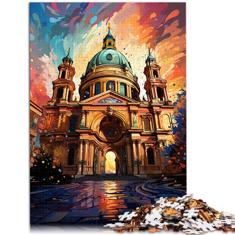 Puzzles für Puzzler: Die farbenfrohe Psychedelie der St.-Stephans-Basilika, 1000-teiliges Puzzle für Erwachsene, Holzpuzzle für Puzzle-Geschenke, 1000 Teile (50 x 75 cm)