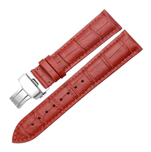 SpaRcz Armband aus echtem Leder mit Schmetterlingsschnalle, Kette, Armbandzubehör, 12-24mm, Farbe 2, 20mm