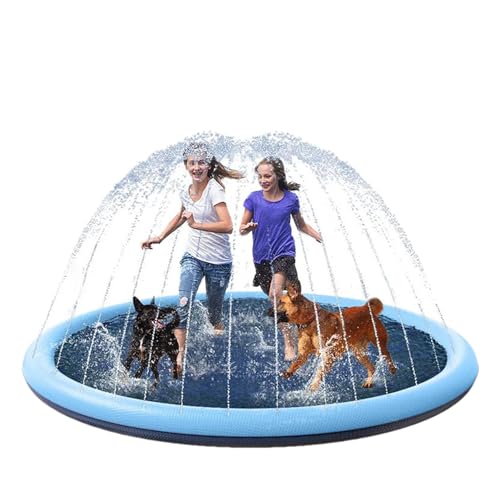 Baby splassh Spielmatte - splassh Pad, Sprinkler Wasser-Spielmatte splassh Play Matte Mit 15 Anti-Rutsch-Streifen | Sommer Garten Wasserspielzeug Für Baby | Kinder | Hund Und Haustiere