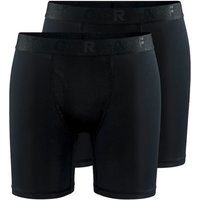 Craft - Core Dry Boxer 6-Inch 2-Pack - Kunstfaserunterwäsche Gr XXL schwarz