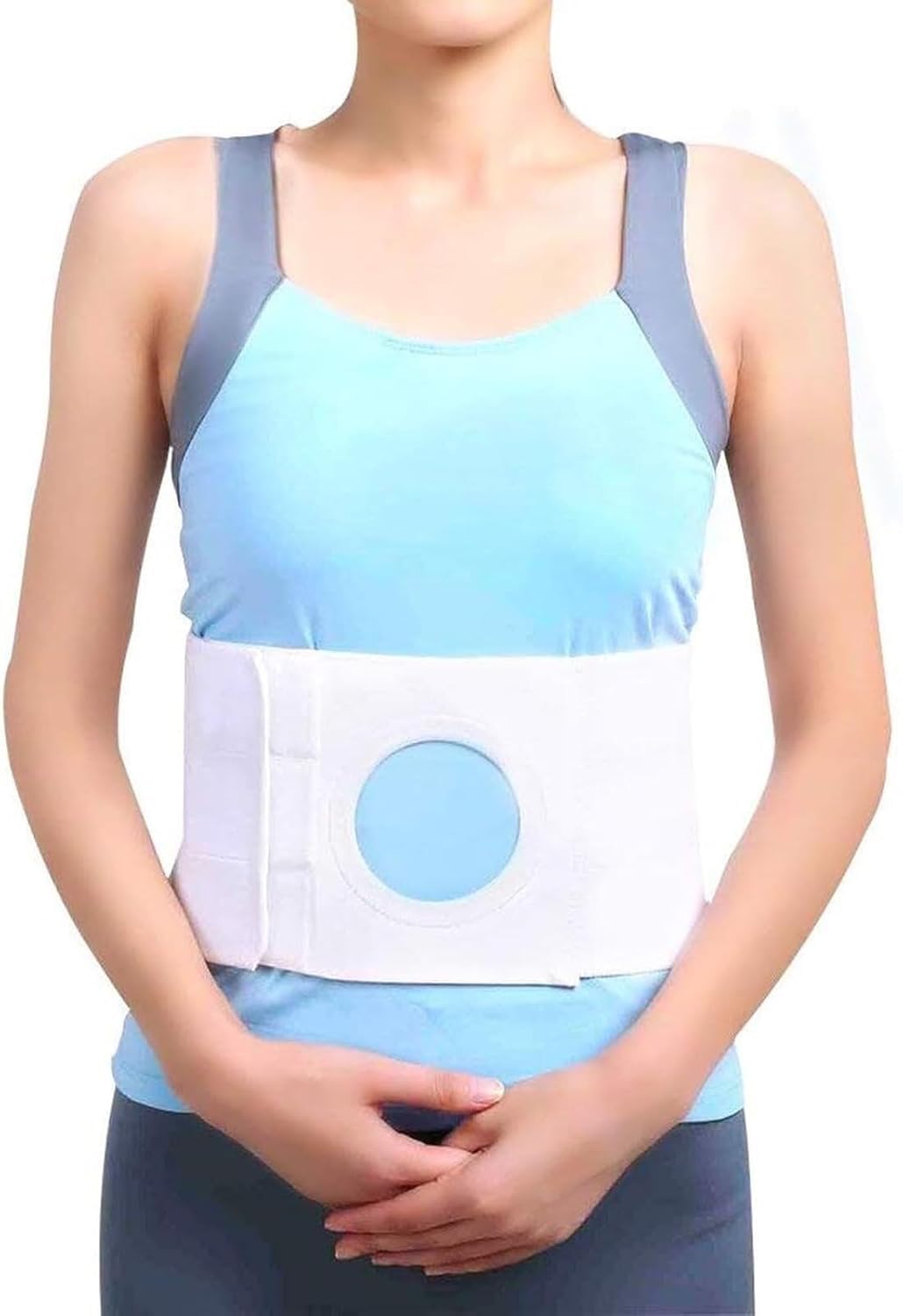 Unisex-Stoma-Hernien-Gürtel, Stoma-Stützband für Kolostomie-Patienten, Bauchbinde-Orthese für Fix Stoma-Beutel, einfarbig, XL