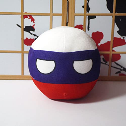 Anime Polandball Gefüllte Puppe Spielzeug, Countryball Plüschtiere Dekokissen, Cartoon Country Ball Sofa Dekoration, Kinder (20 cm) Russland