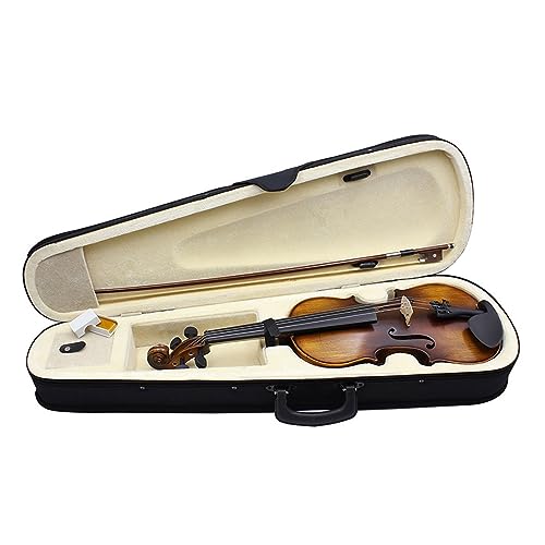 Violine 4/4 Akustische Massivholz Violine Fichte Ahorn Geige Saiten Instrument Anfänger Mit Bogen Fall Stehen Saiten (Color : 4/4 Violin)