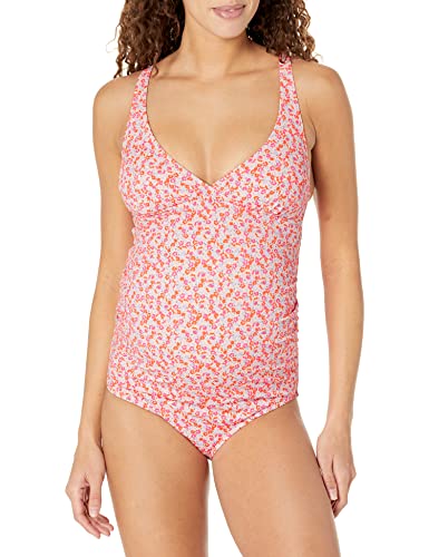 Amazon Essentials Aewsw01ss23 Badeanzüge, Blasser Pfirsich, Mikrofloral, 42