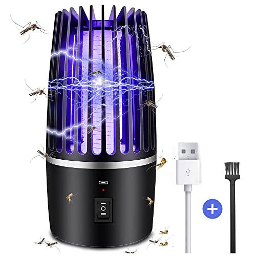 Insektenvernichter Mückenfalle 4000mAh Elektrisch USB Wiederaufladbarer Mückenvernichter Elektrische Lampe Fliegenfalle Insektenschutz Innen Außenbereich Schädlingsbekämpfung Lockstoff für Hinterhof