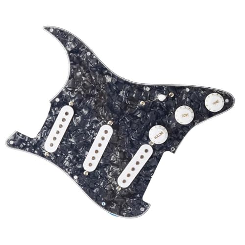 Standard-Pickguard-Tonabnehmer 3 Single Coil Pickups SSS Prewired Pickguard Loaded E-Gitarre Pickguard Pickup Set (Color : F)