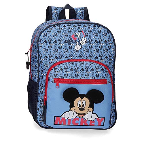 Rucksack Mickey Moods, 38 cm, anpassbar an den Kinderwagen