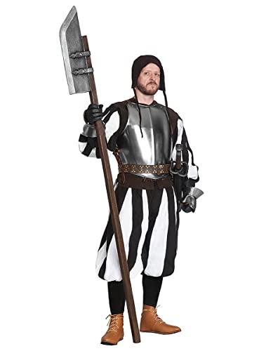 Andracor - Hochwertige historische Landsknecht Hose - Hannes - Farbe: Schwarz/Weiß - Größe: XL - Individuell einsetzbar für LARP, Mittelalter, Fantasy & CosplayAndracor - Hochwertige historische