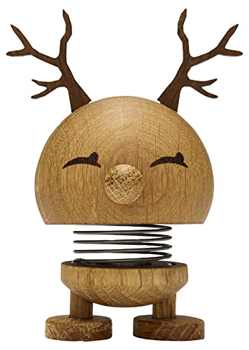 Hoptimist - Reindeer, Rentier - Small Bimble - Oak - Handmade - Höhe 9,5 cm, Durchm. 5 cm