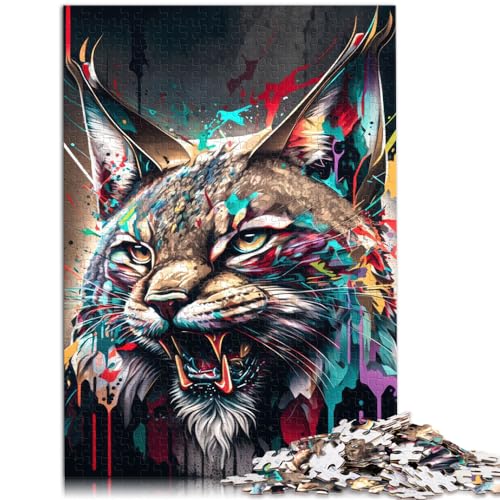 Puzzles Geschenk Luchs Puzzles für Erwachsene 1000 Teile Holzpuzzle Familienspiel Stressabbau Schwieriges Herausforderungspuzzle 1000 Teile (50x75cm)