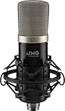 IMG Stageline ECMS-50USB Kondensator-Mikrofon mit Großmembran, USB-Mikrofon für anspruchsvolles Home-Recording in Schwarz – Plug and Play