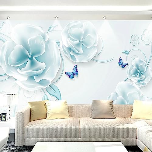 XLMING Einfache Blume 3D Tapete Home Dekoration Wohnzimmer Sofa Schlafzimmer Tv Hintergrund Wand-350cm×256cm