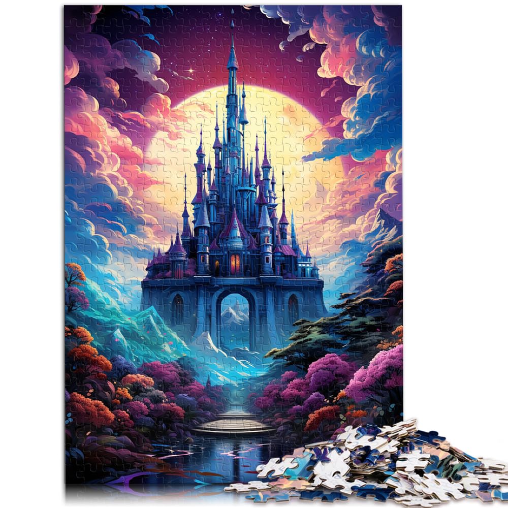 Puzzle, farbenfrohes psychedelisches Fantasy-Palastinsel-Puzzle, 1000-teiliges Holzpuzzle, ganze Familie, und die 1000 Teile (50 x 75 cm)