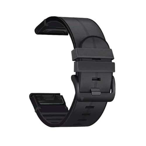 OPKDE Leder-Silikon-Uhrenarmband für Garmin Fenix 5 5X Plus 6 6X Pro Fenix 7X 7 Smart Armband 22 26 mm Quick EasyFit Armbänder, 26mm Fenix 7X 5X 6X, Achat