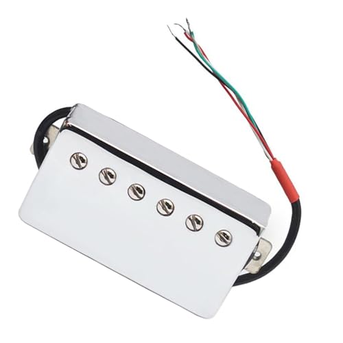 Chrom-Humbucker-Tonabnehmer für E-Gitarre, 4 Spulenkabel, verstellbare Schrauben, Polstücke Single-Coil-Tonabnehmer (Color : Neck)