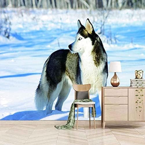 XLMING Schneewittchen-Wolf Küche Esszimmer Arbeitszimmer Wohnzimmer TV Hintergrund Wand 3D Tapete-250cm×170cm