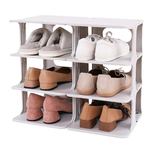 Outdoor-Schuhregal, Outdoor-Schuhregal mit 3 Ablagen, wetterbeständiger Schuh-Organizer für Garten, Terrasse und Eingang, platzsparende und rostfreie Aufbewahrungslösung für Ihre Outdoor-Schuhe