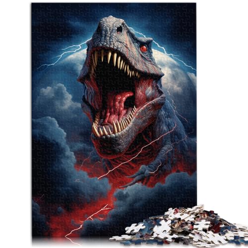 Puzzle-Geschenk, Wütender Tyrannosaurus Rex für Erwachsene, 1000-teiliges Puzzle, jedes Teil ist einzigartig – anspruchsvolles, unterhaltsames Familienspiel, 1000 Teile (50 x 75 cm)