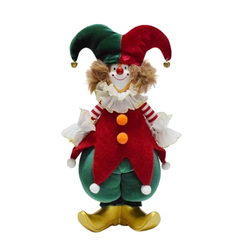 Avejjbaey Clown-Display, einzigartige Weihnachts-Clown-Figur, Tafelaufsätze, handgefertigter Urlaubs-Charme zur Dekoration