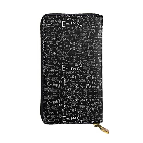 DMORJ Blackboard Wallpaper Leder Lange Clutch Brieftasche: 19 x 10 cm bequem leicht wasserdicht langlebig schönes Geschenk, Schwarz, Einheitsgröße, Schwarz , Einheitsgröße