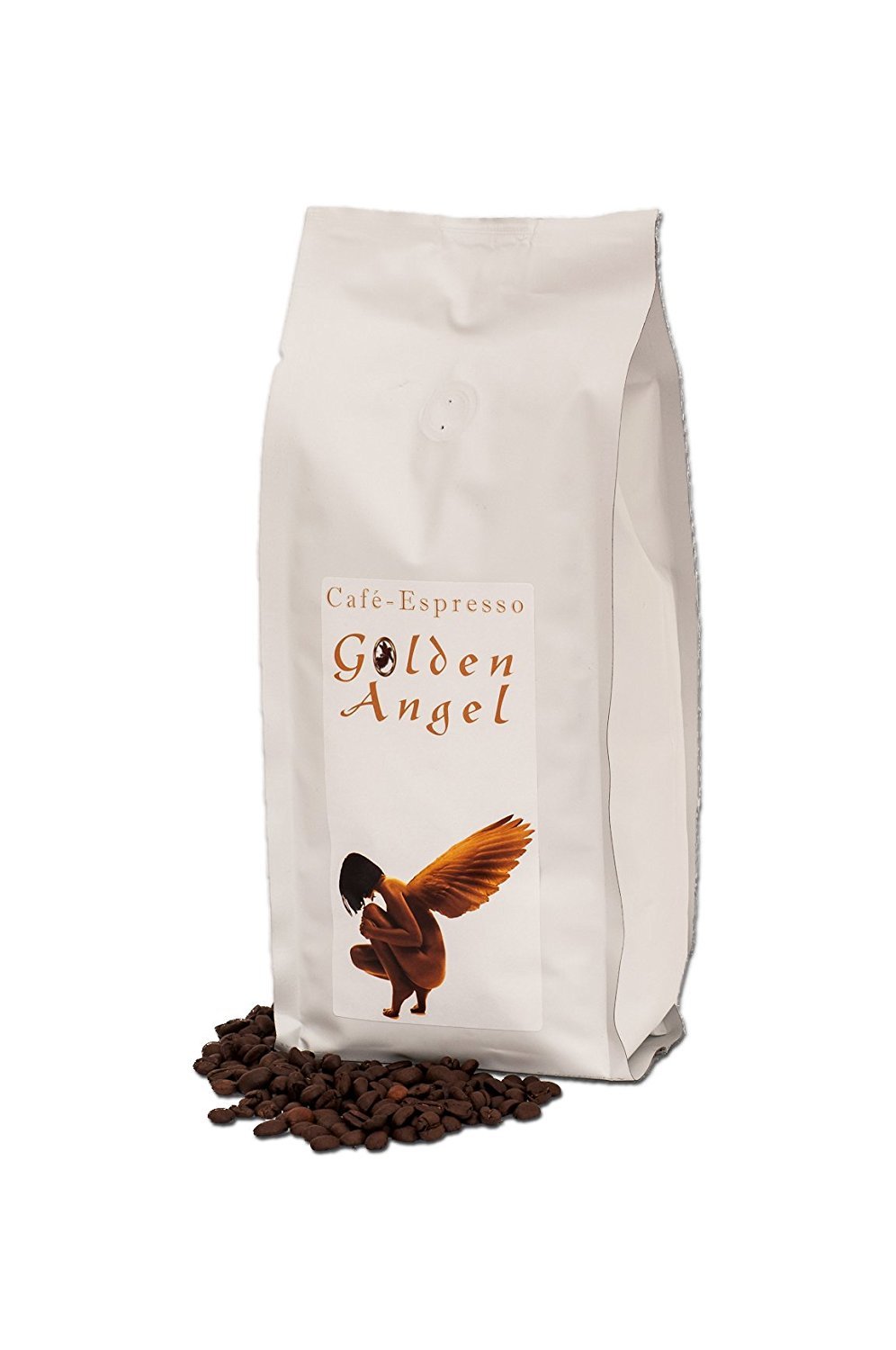 Espresso / Cafe - Kaffeebohnen "Golden Angel" 100 % Arabica (Gemahlen,1000 g) - Spitzenkaffee - Säurearm - Schonend Und Frisch Geröstet