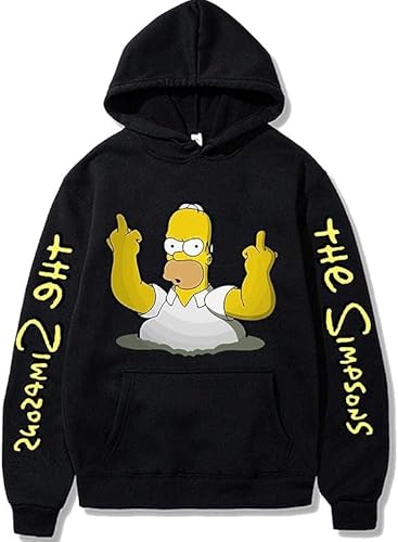 YILILK Simpsons Hoodies Streetwear The Simpson Pullover Sweatshirt Männer Mode Herbst Winter Hip Hop Hoodie Pullover - Geschenk