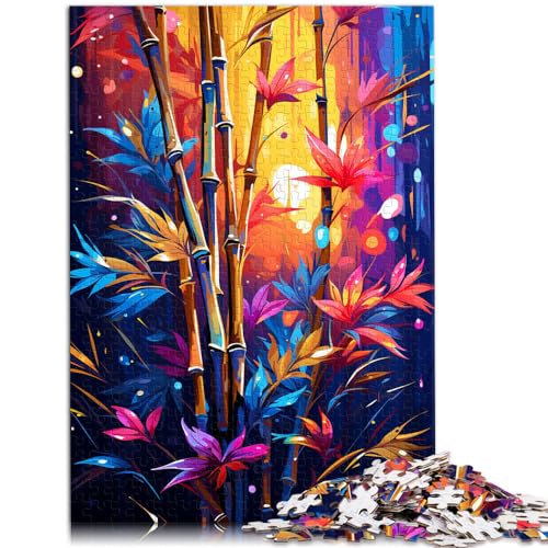 Puzzle Fantasie, bunter, schöner Bambus, 1000-teiliges Puzzle für Erwachsene, Holzpuzzle für Familienspaß und Spieleabend, 1000 Teile (50 x 75 cm)