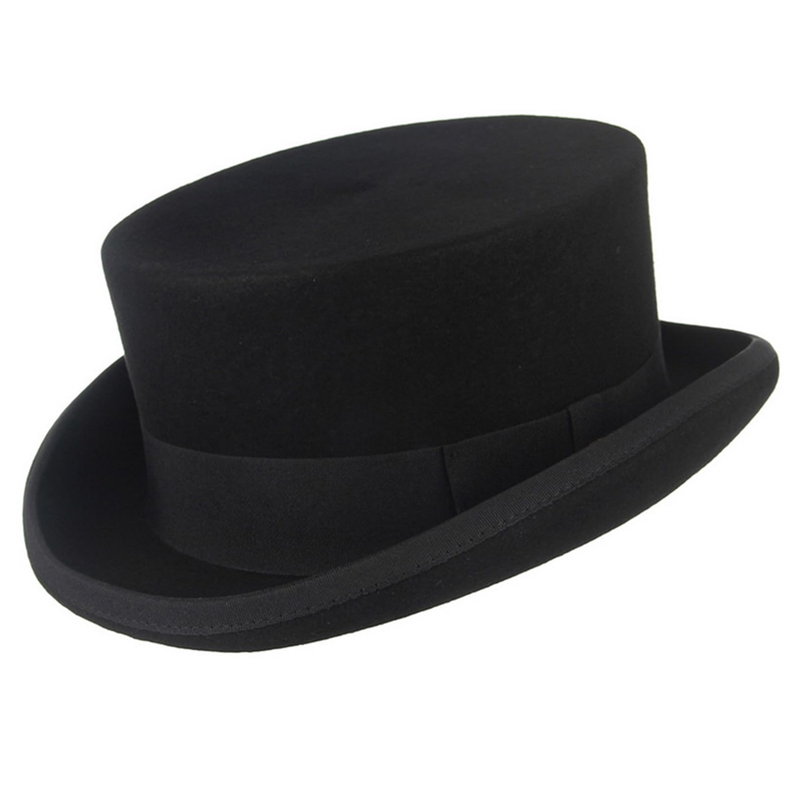 LIbgiubhy Eleganter Fedoras-Hut für Cosplay, Kostüm, Gentleman-Hut mit Rollkrempe, Erwachsene, Karneval, Party, Hut, Kopfzubehör