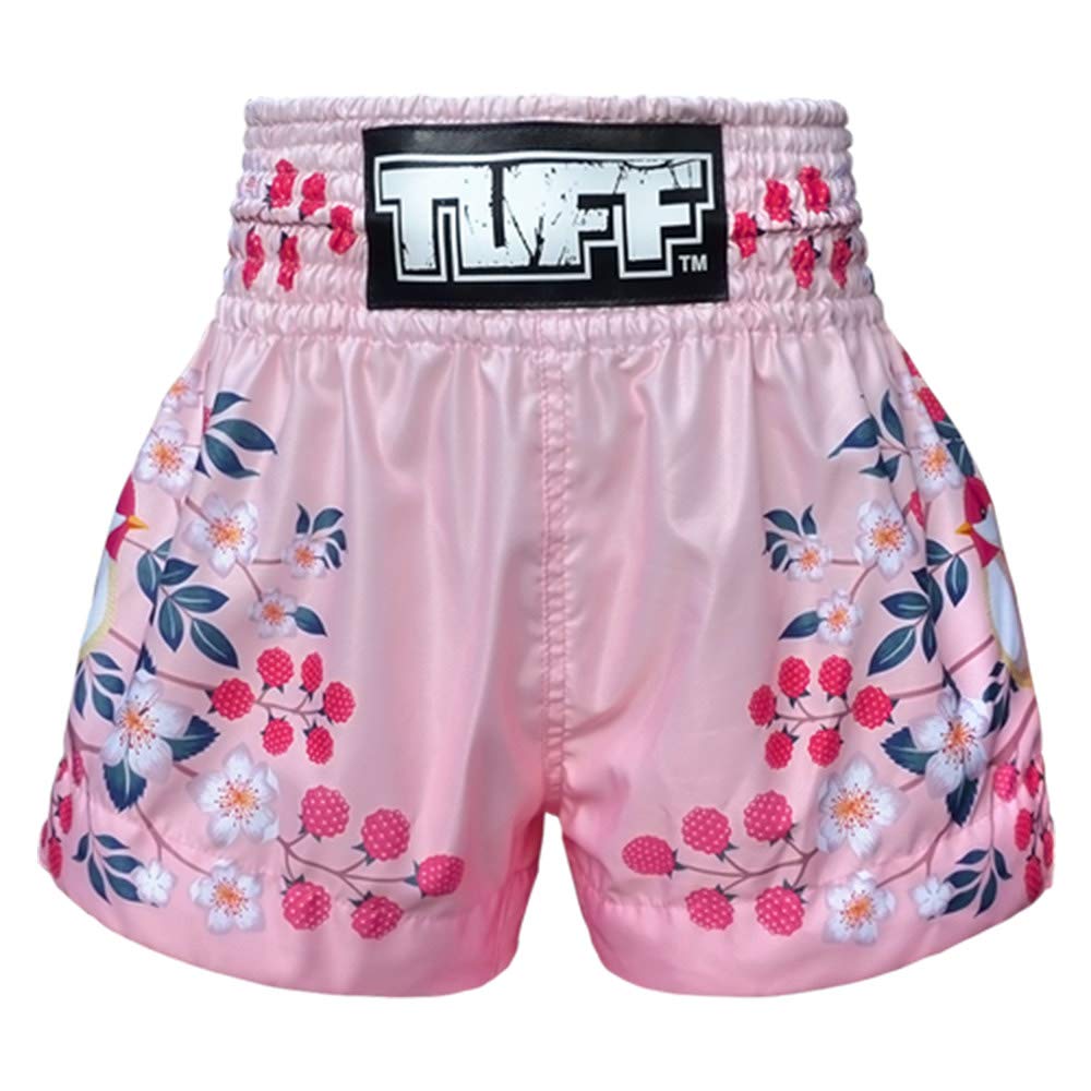 Tuff Muay Thai Shorts für Boxen, Sport, Kick, Kampfsport, Training, TUF-MS632-PNK, X-Groß