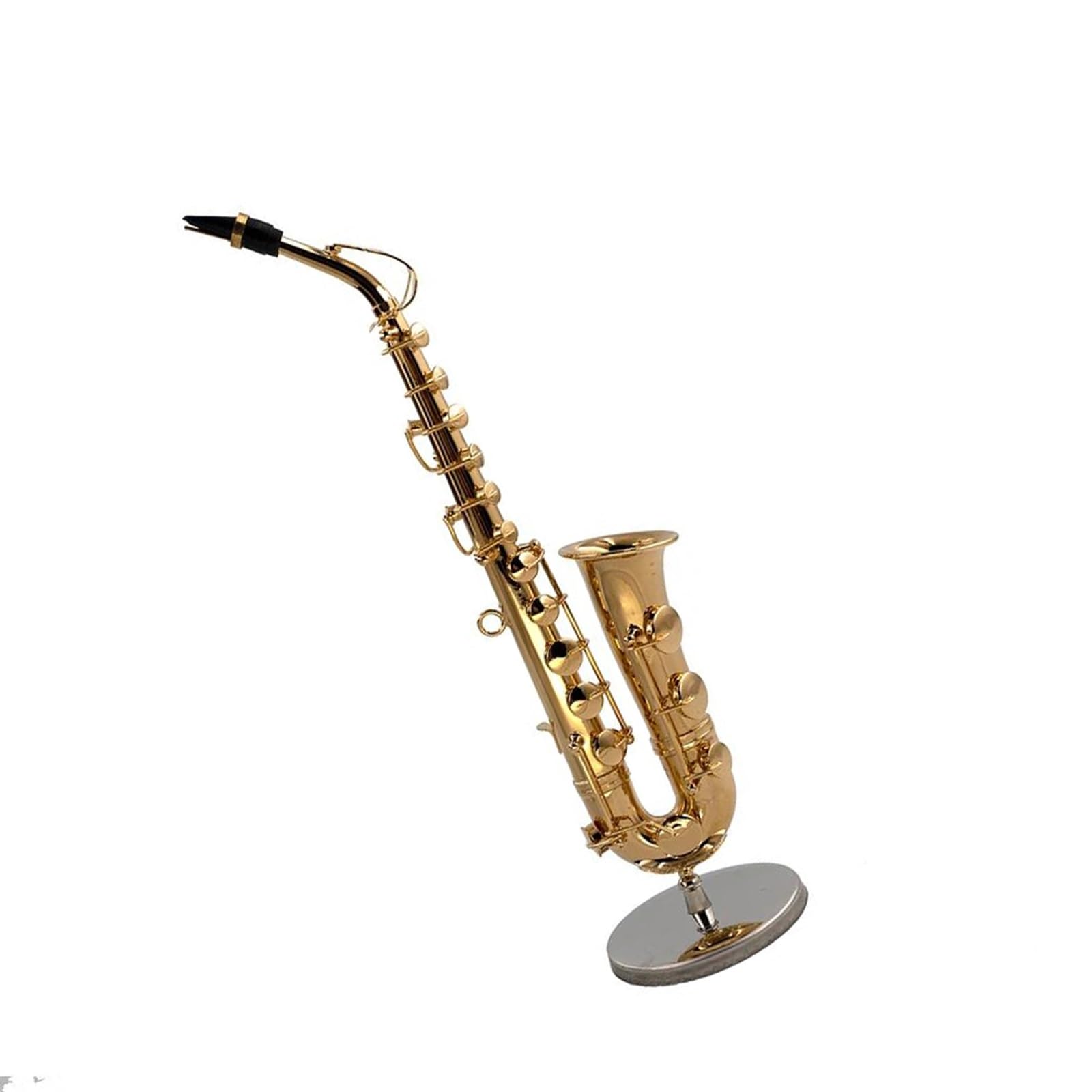 Miniatur-Altsaxophonmodell Aus Kupfer Mit Unterstützung Für Mini-Musikinstrumente Musikinstrumente Miniatur (Size : 02/12cm)