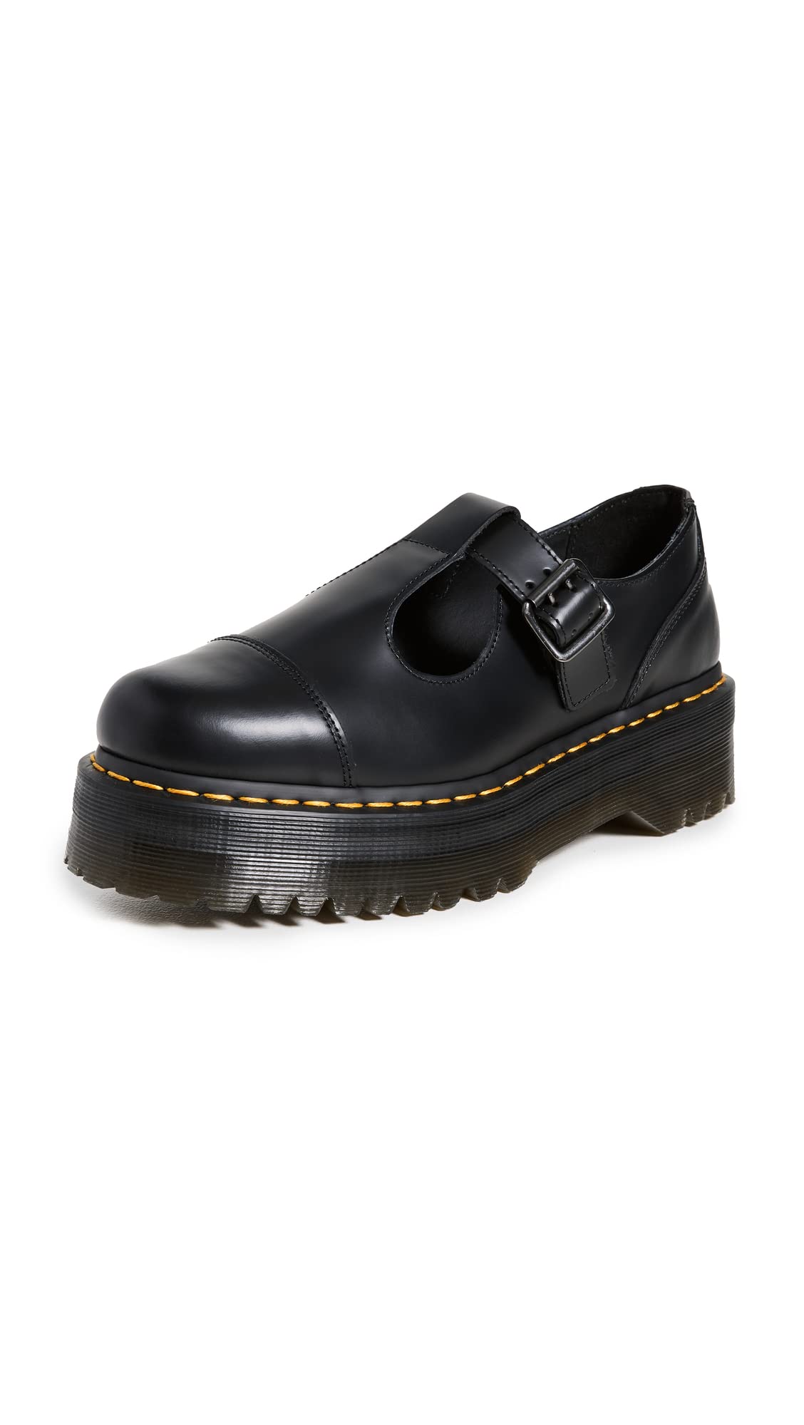 Dr. Martens Bethan T-Bar Black Polished Smooth UK 4 (US Women's 6) M