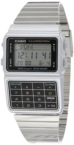 Casio Unisex-Armbanduhr Databank Digital Quarz Edelstahl DBC-611-1D