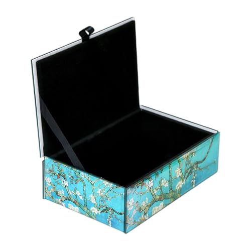 Bydezcon Charm Blumen Schmuck Aufbewahrungsbox Mit Transparenten Glasabdeckungen Stabiles Innen Wohnaccessoire Für Die Organisation Von Ringen