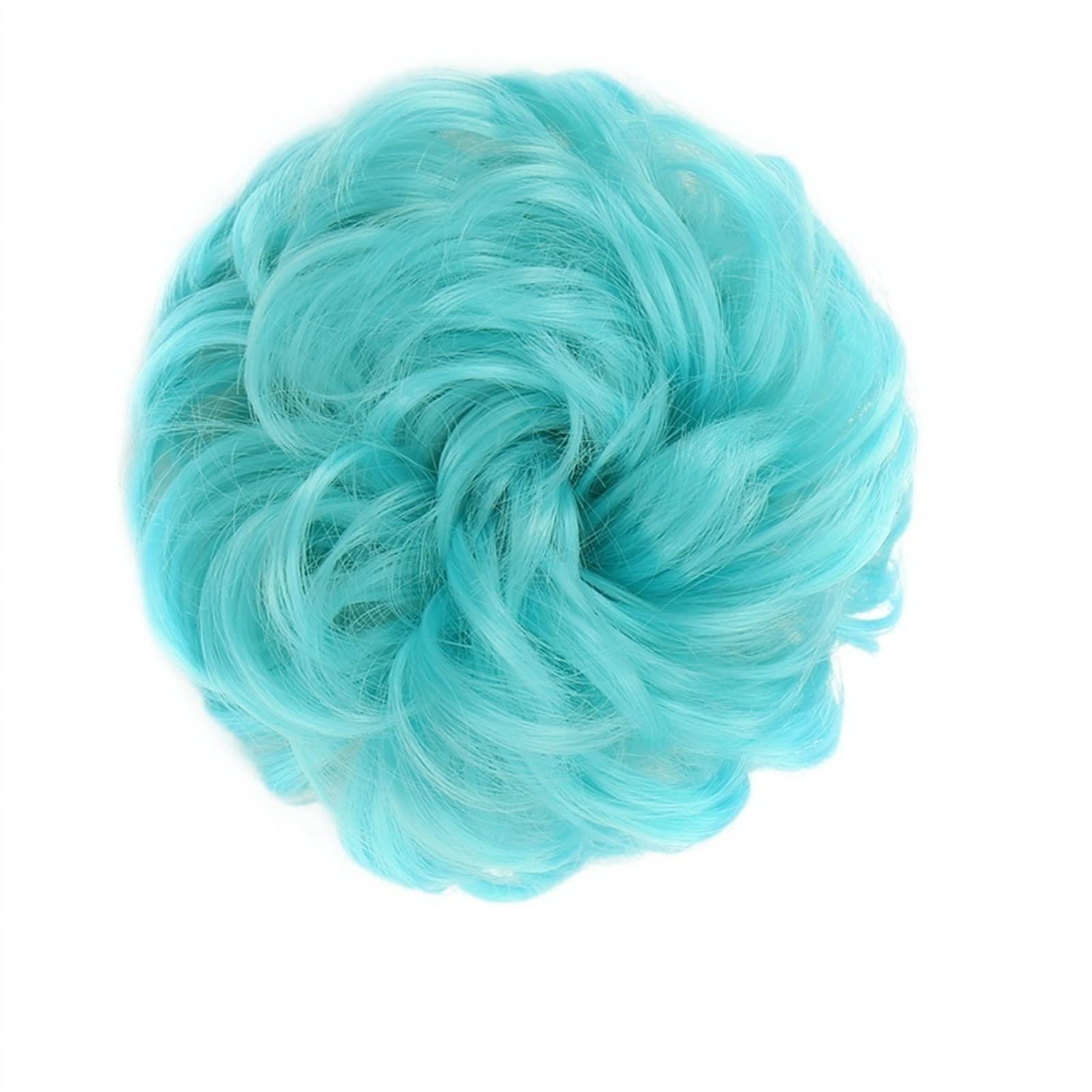 Bun Haarteile Lockiges gewelltes Haargummi-Donut-Chignon-Haarteil for Frauen, unordentlicher Dutt, Haarverlängerungen, synthetischer Haarknoten, elastisches Band, Haargummis, Hochsteckfrisur, Pferdesc