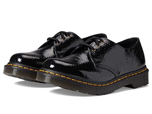 Dr. Martens Damen 1461 Oxford, Black Distressed Patent, 37 EU