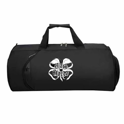 Black Clov-er Reisetasche HandgepäCk, Faltbare Reisetasche HandgepäCk, HandgepäCk Unisex G.ym Wochenendtasche Flugzeug(Black 9)